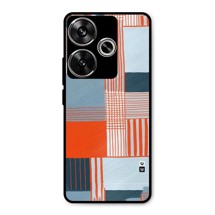 Pattern In Lines Metal Back Case for Poco F6