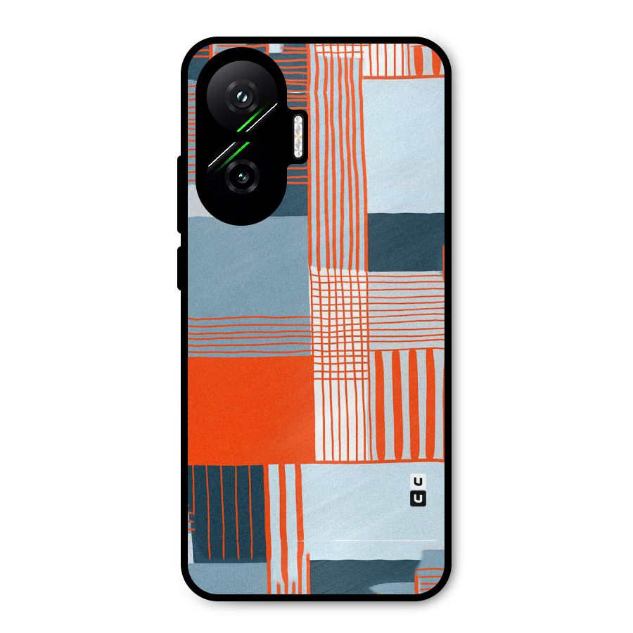 Pattern In Lines Metal Back Case for Poco F7
