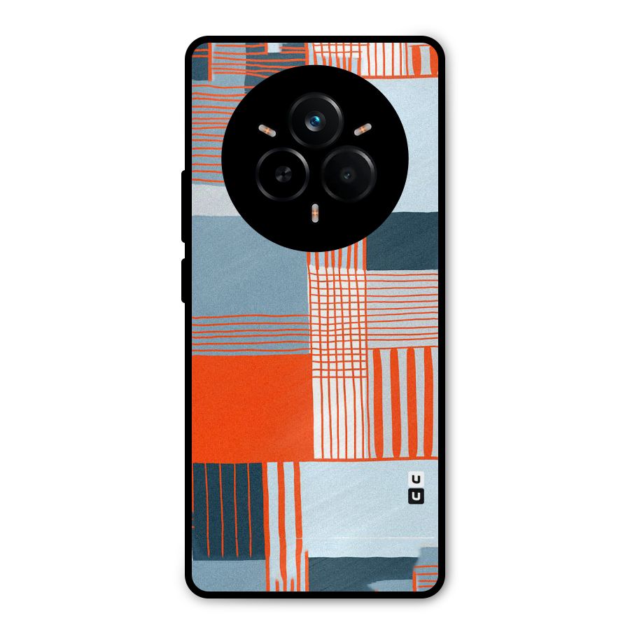 Pattern In Lines Metal Back Case for Realme 14 Pro Plus