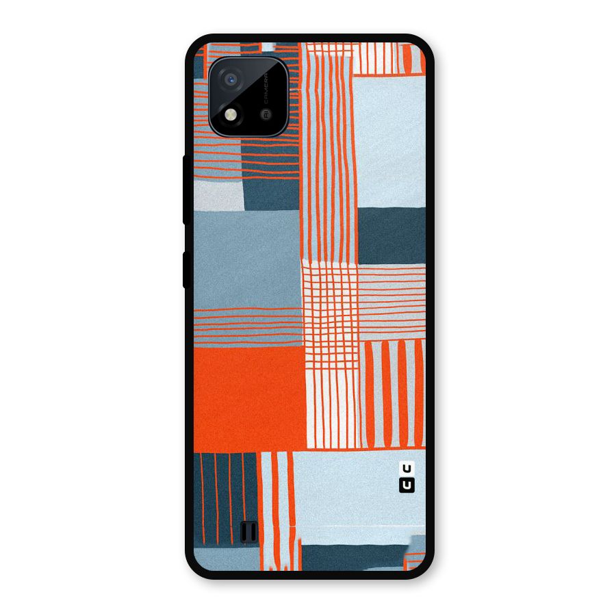 Pattern In Lines Metal Back Case for Realme C11 2021