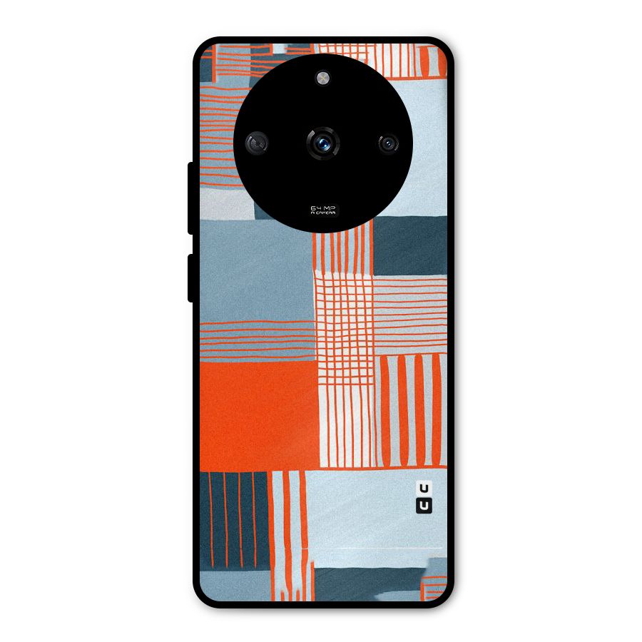 Pattern In Lines Metal Back Case for Realme Narzo 60 5G