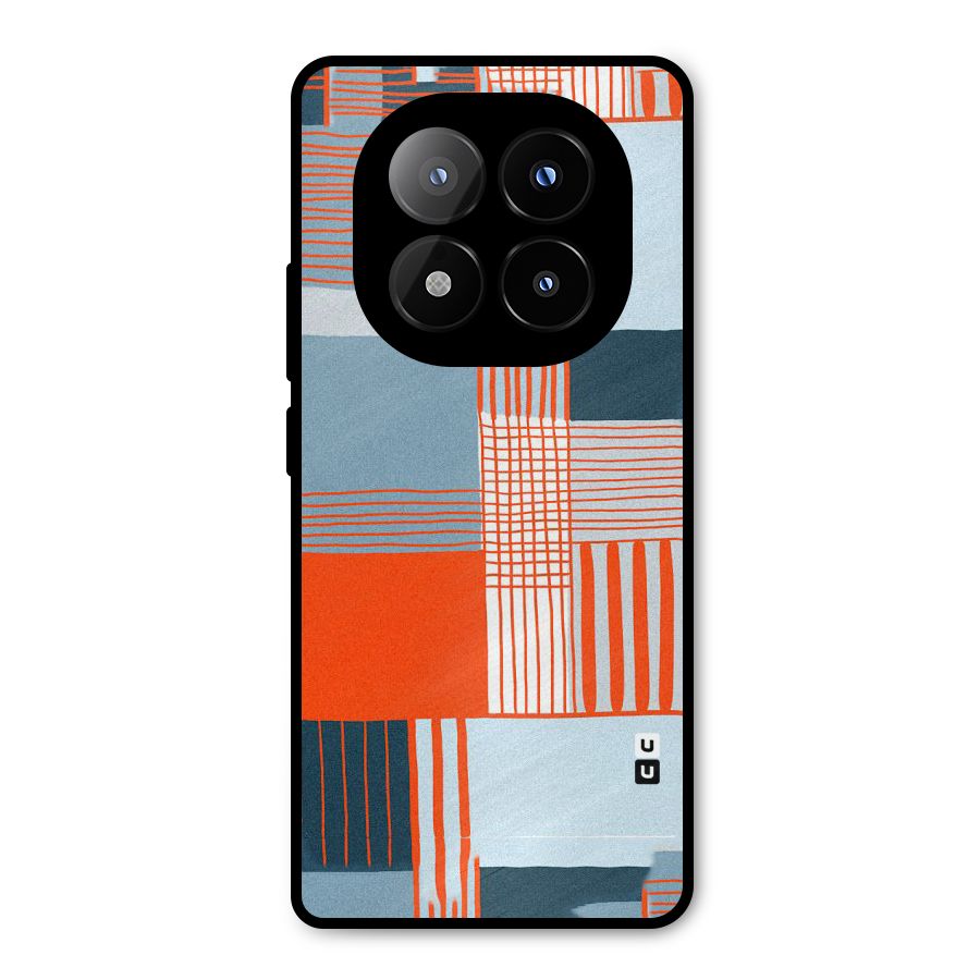 Pattern In Lines Metal Back Case for Redmi Note 14 Pro Plus 5G