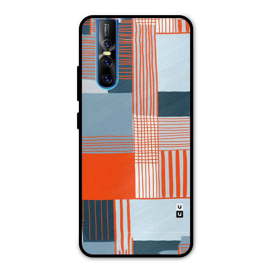 Pattern In Lines Metal Back Case for Vivo V15 Pro
