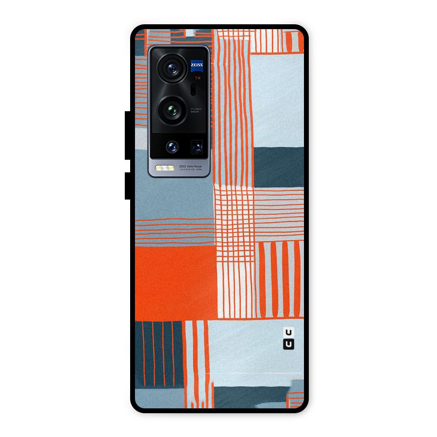 Pattern In Lines Metal Back Case for Vivo X60 Pro Plus