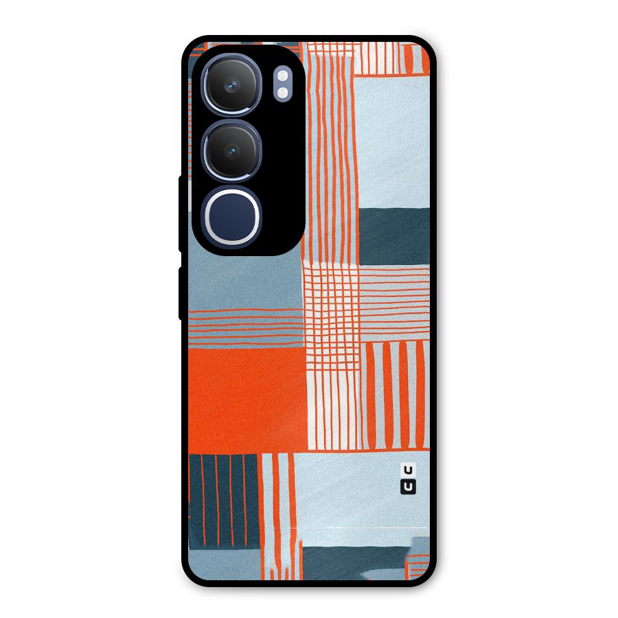 Pattern In Lines Metal Back Case for Vivo Y29