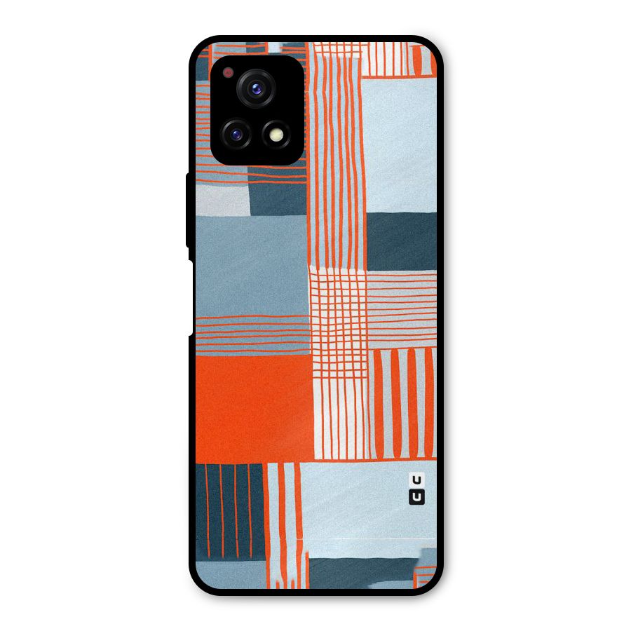 Pattern In Lines Metal Back Case for Vivo Y72 5G