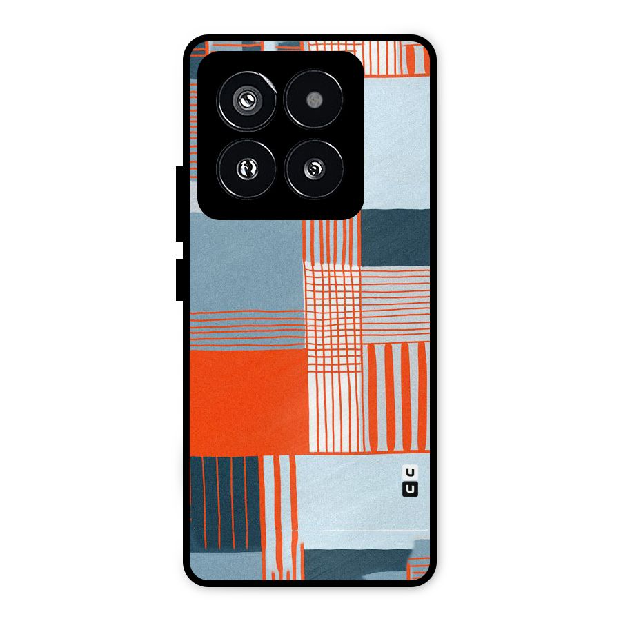 Pattern In Lines Metal Back Case for Xiaomi 14 Pro