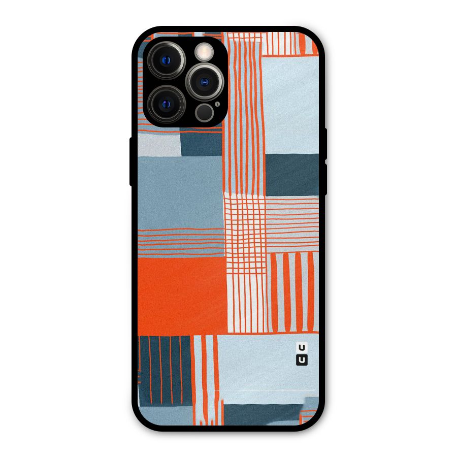 Pattern In Lines Metal Back Case for iPhone 12 Pro Max
