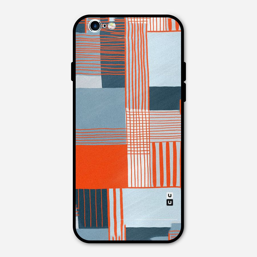 Pattern In Lines Metal Back Case for iPhone 6 6s