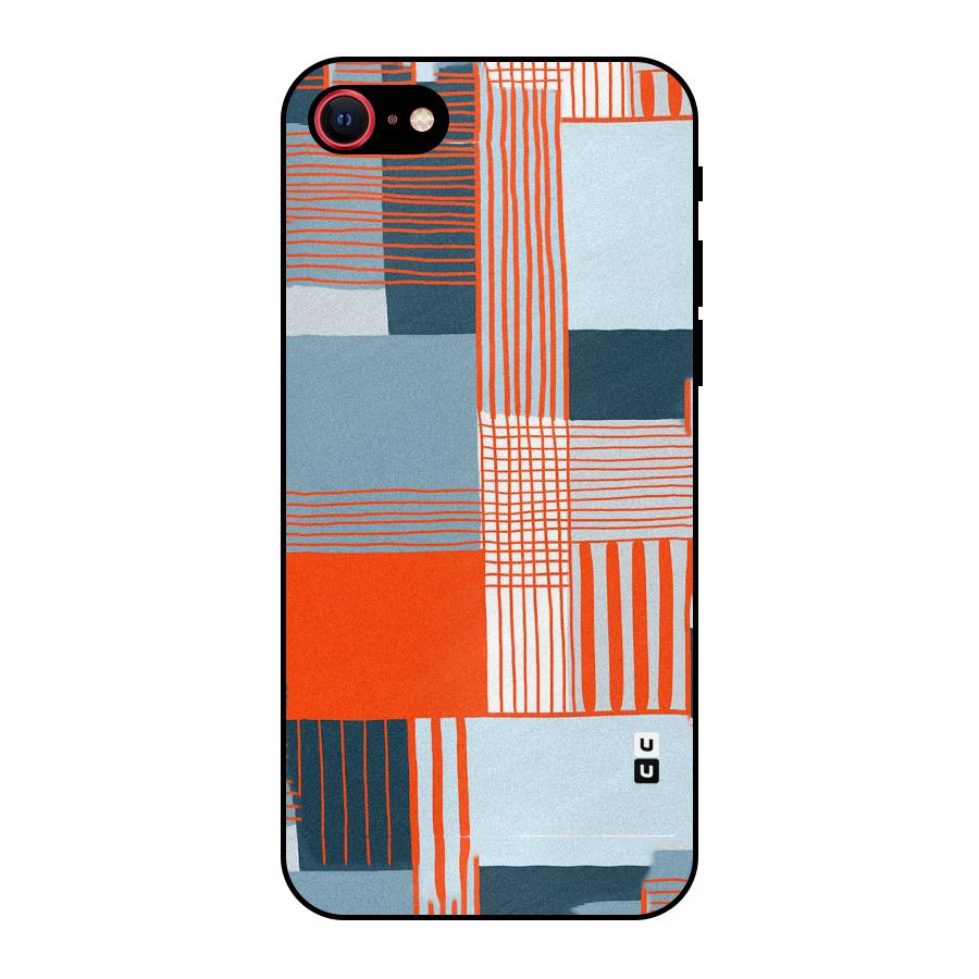 Pattern In Lines Metal Back Case for iPhone 7
