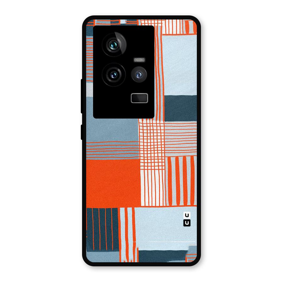 Pattern In Lines Metal Back Case for iQOO 11 5G