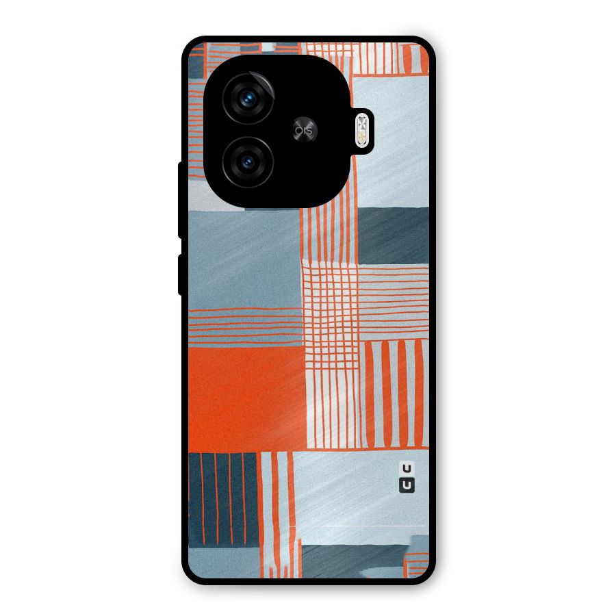 Pattern In Lines Metal Back Case for iQOO Z9 Turbo