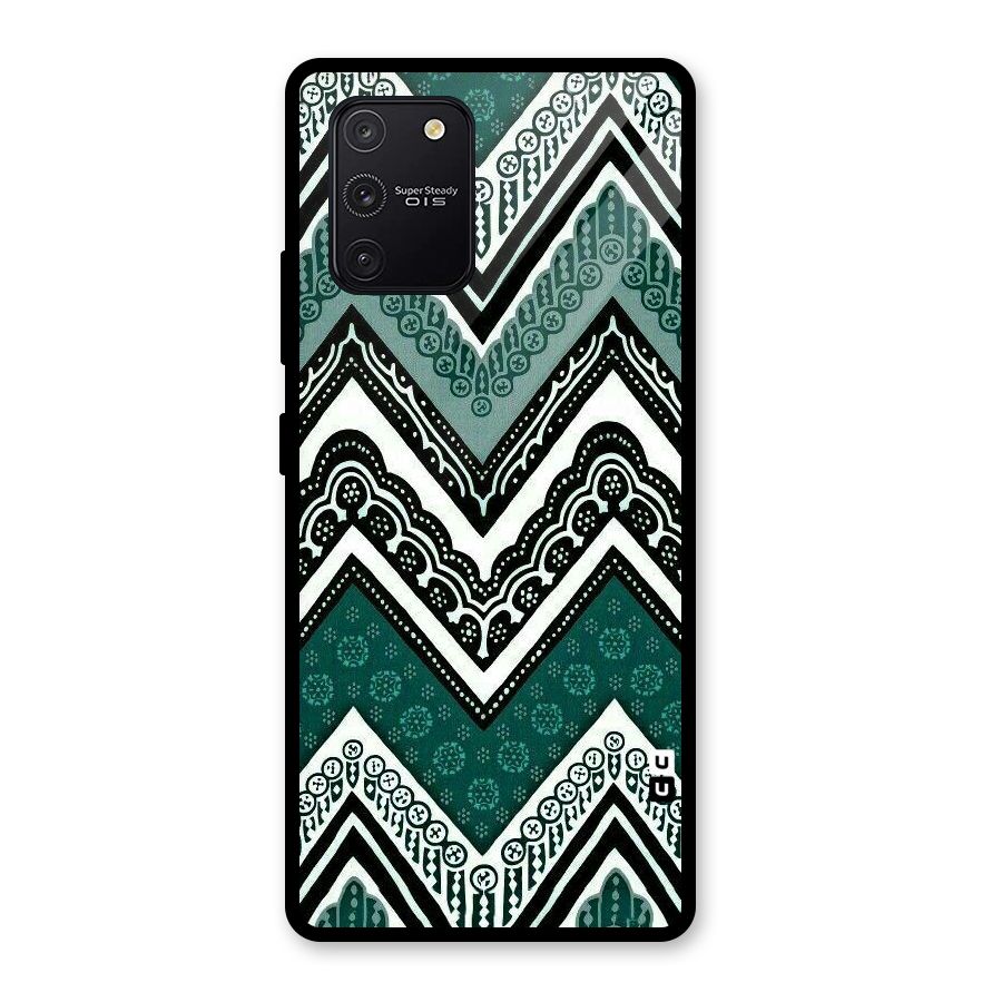 Patterned Chevron Glass Back Case for Galaxy S10 Lite