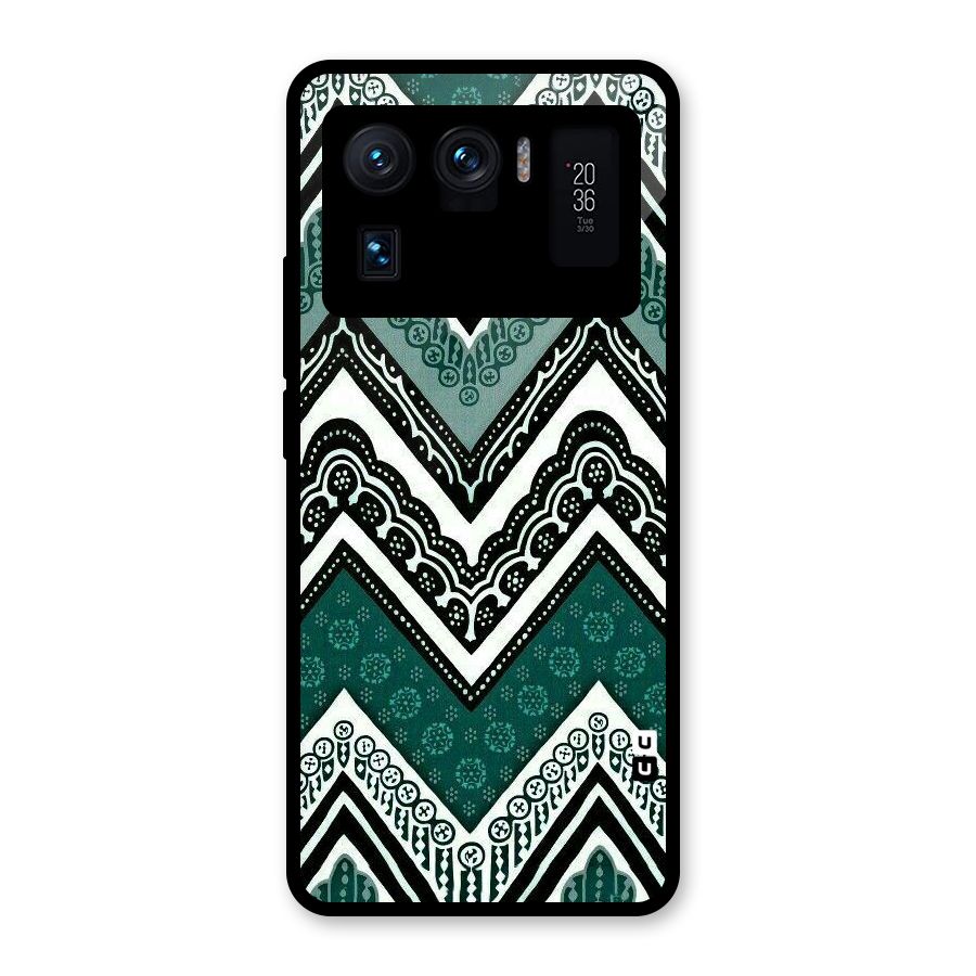 Patterned Chevron Glass Back Case for Mi 11 Ultra