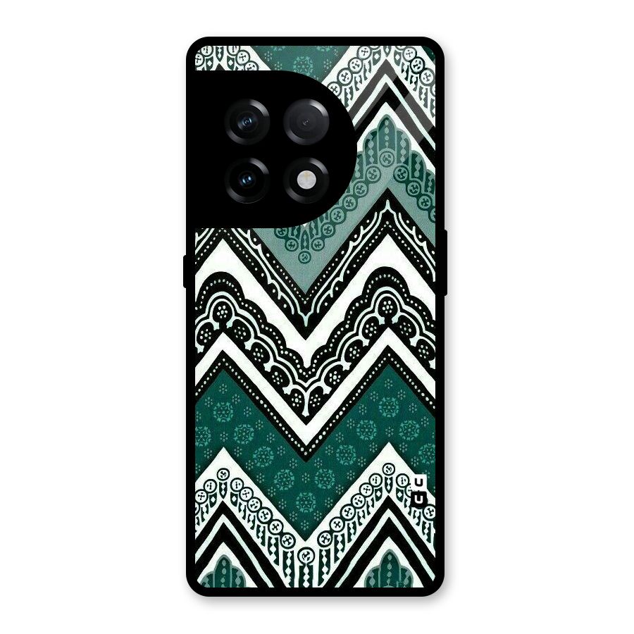 Patterned Chevron Glass Back Case for OnePlus 11R