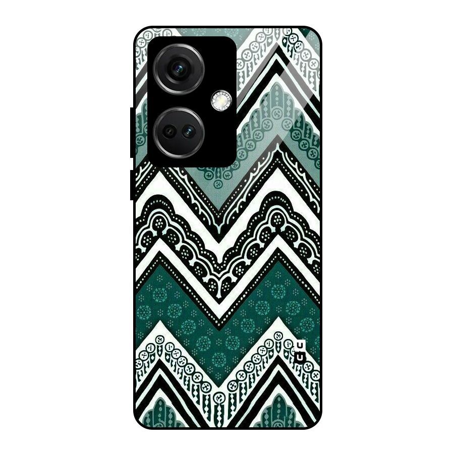 Patterned Chevron Glass Back Case for OnePlus Nord CE 3 5G
