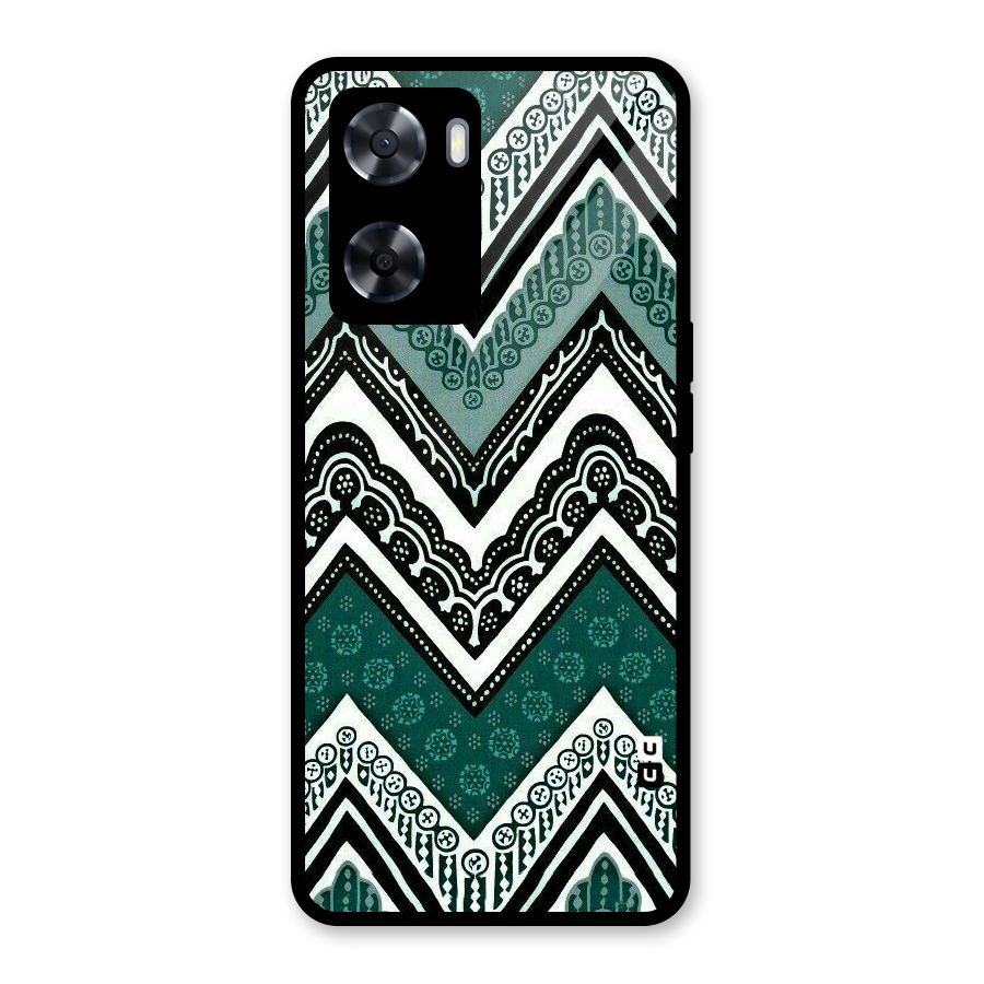 Patterned Chevron Glass Back Case for OnePlus Nord N20 SE