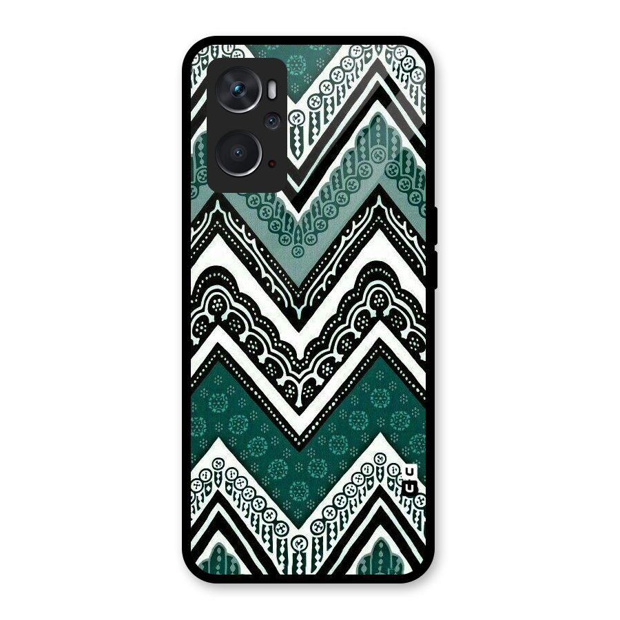Patterned Chevron Glass Back Case for Oppo K10 4G