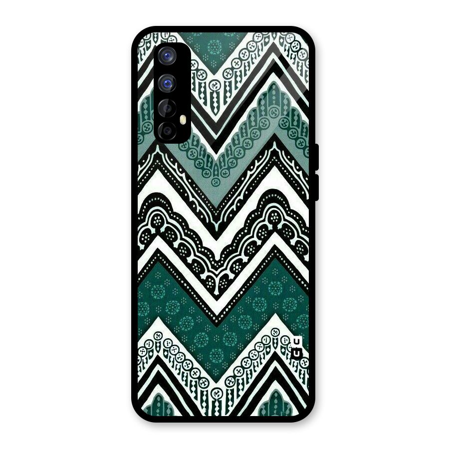 Patterned Chevron Glass Back Case for Realme 7