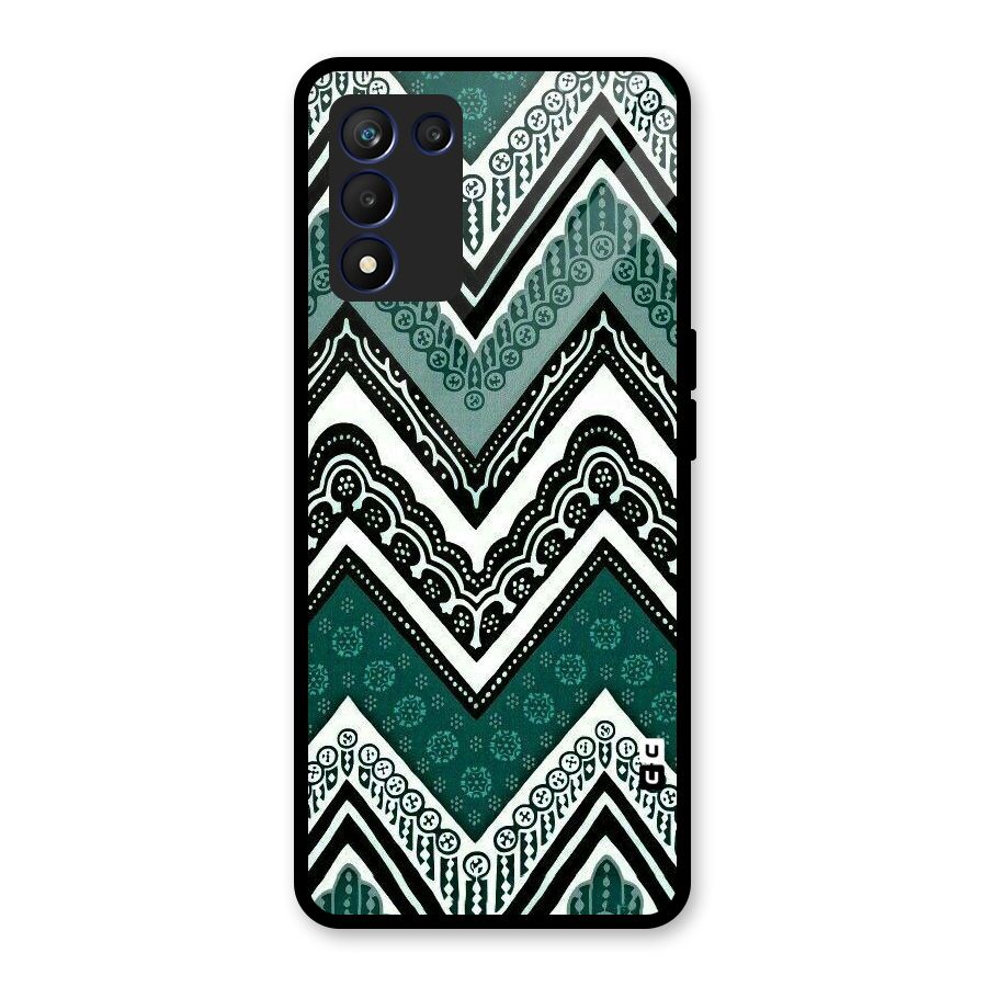 Patterned Chevron Glass Back Case for Realme 9 5G Speed