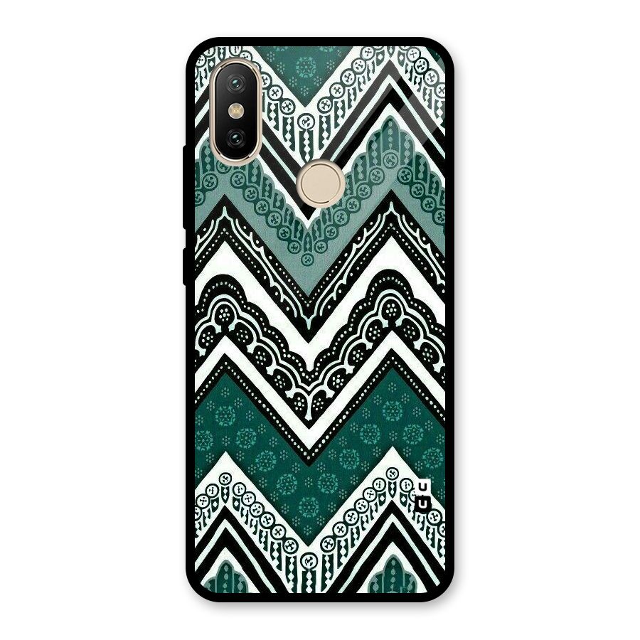 Patterned Chevron Glass Back Case for Redmi A2