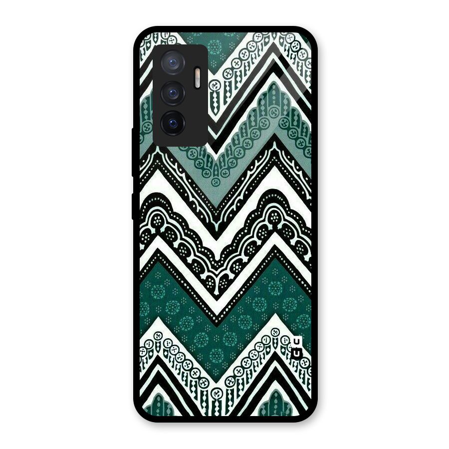 Patterned Chevron Glass Back Case for Vivo V23e