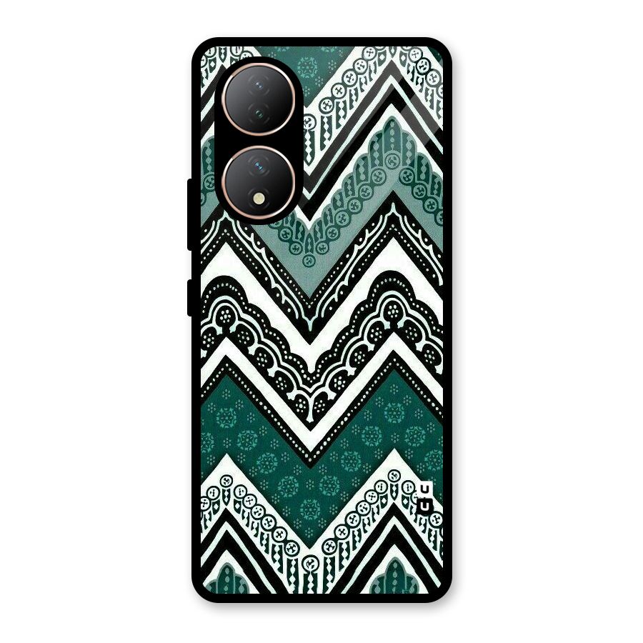 Patterned Chevron Glass Back Case for Vivo Y100A