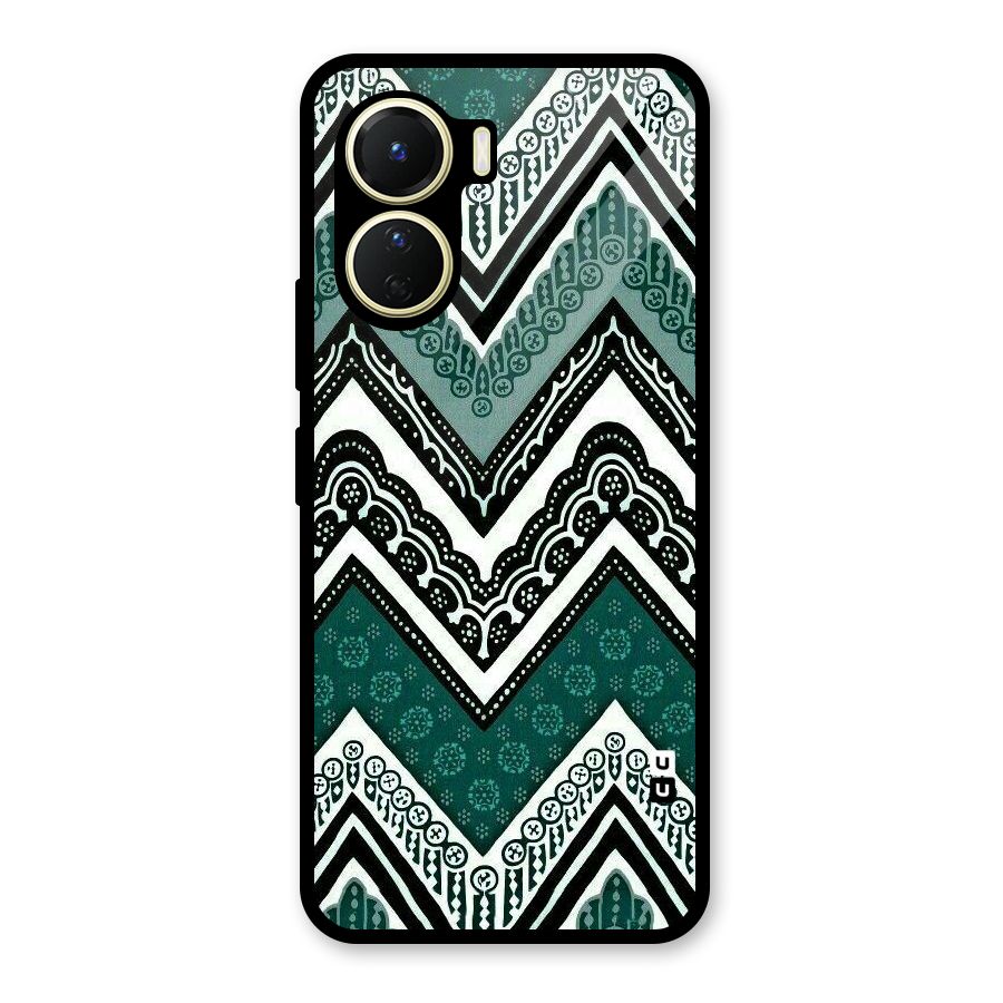 Patterned Chevron Glass Back Case for Vivo Y56