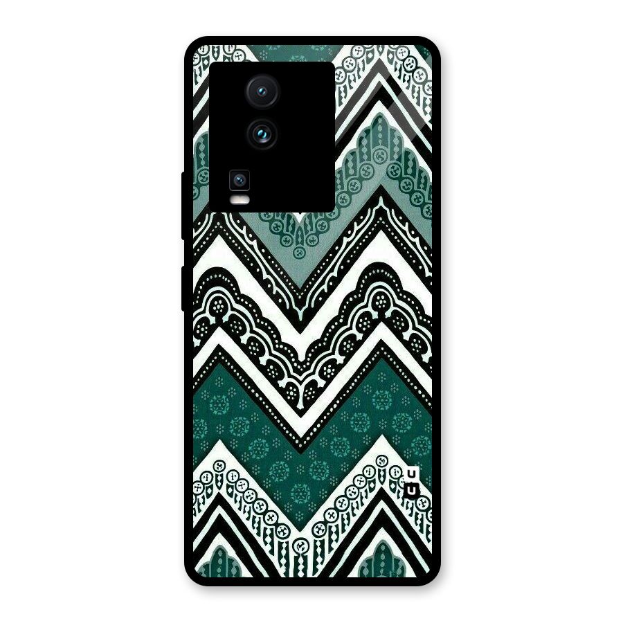 Patterned Chevron Glass Back Case for Vivo iQOO Neo 7