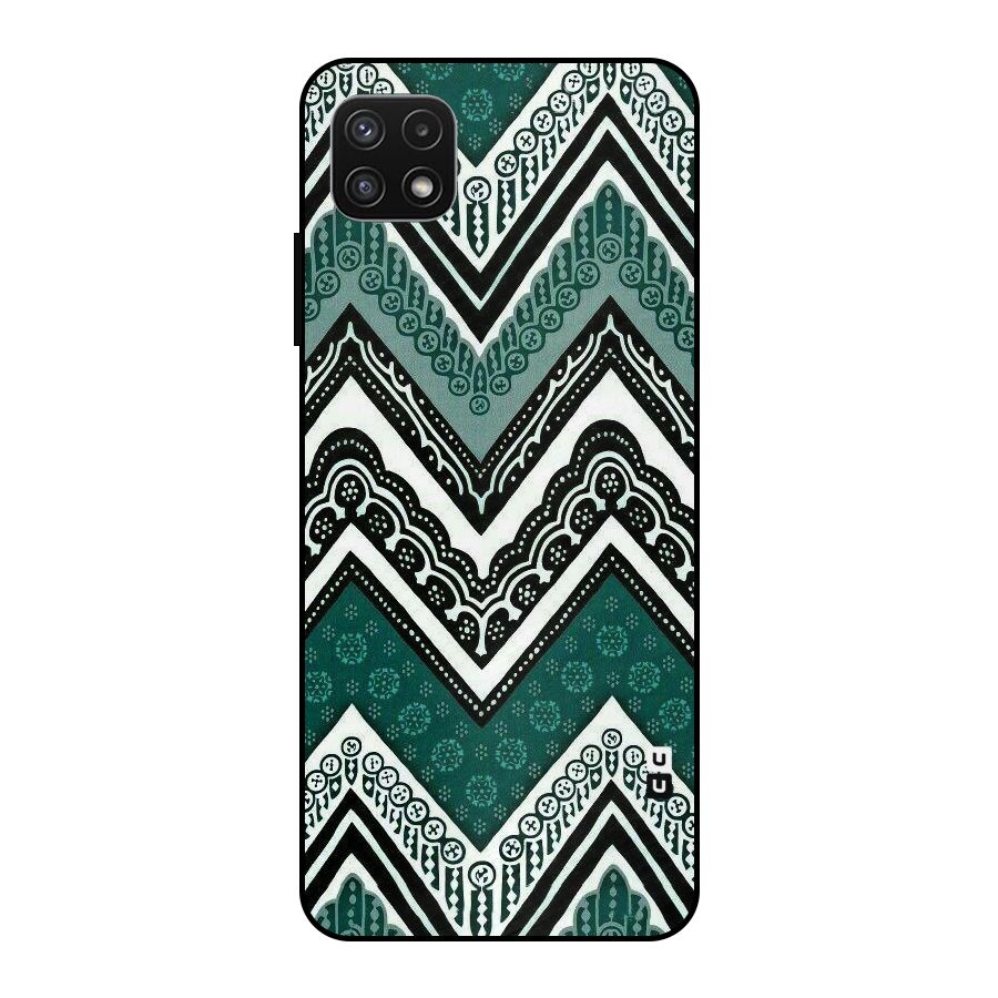 Patterned Chevron Metal Back Case for Galaxy A22 5G