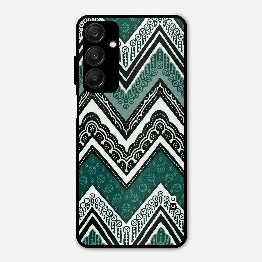 Patterned Chevron Metal Back Case for Galaxy A25 5G
