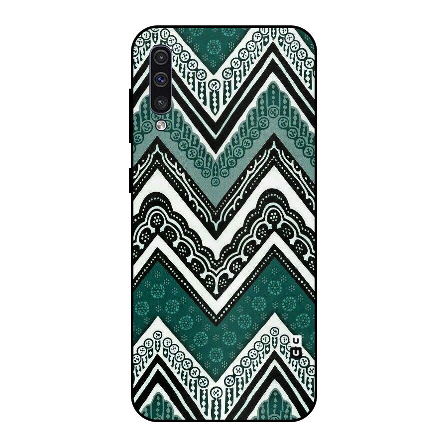 Patterned Chevron Metal Back Case for Galaxy A50