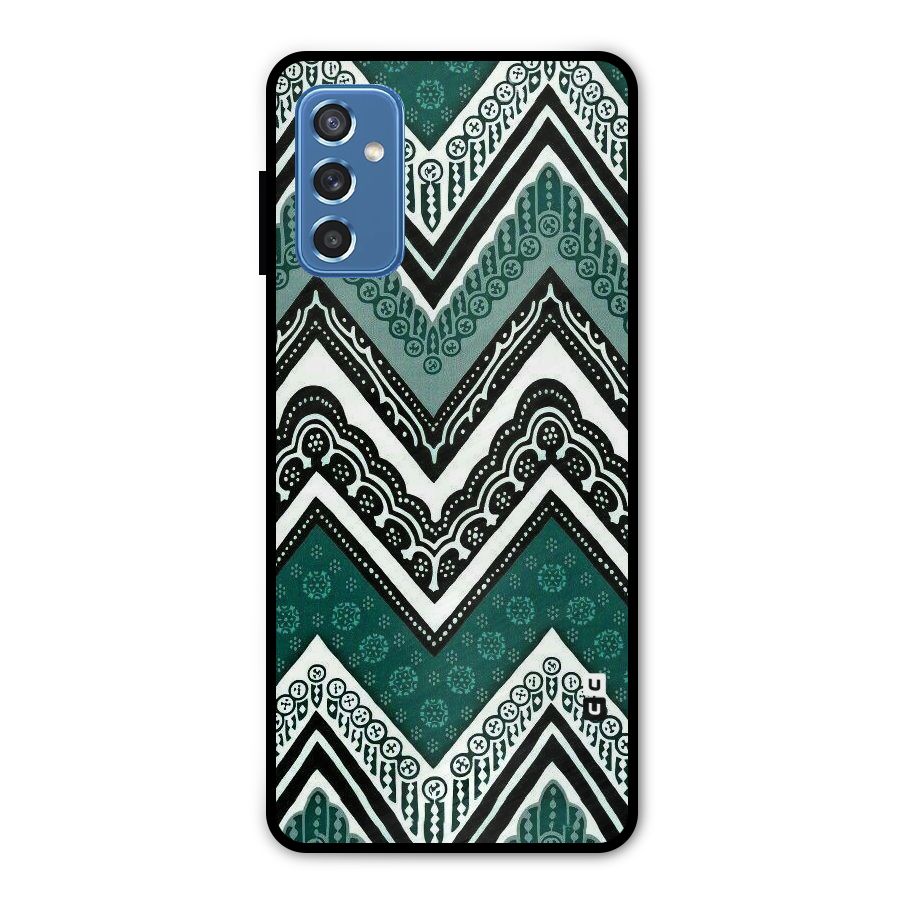 Patterned Chevron Metal Back Case for Galaxy M52 5G