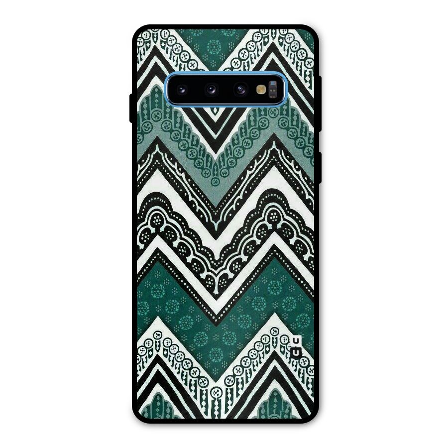 Patterned Chevron Metal Back Case for Galaxy S10