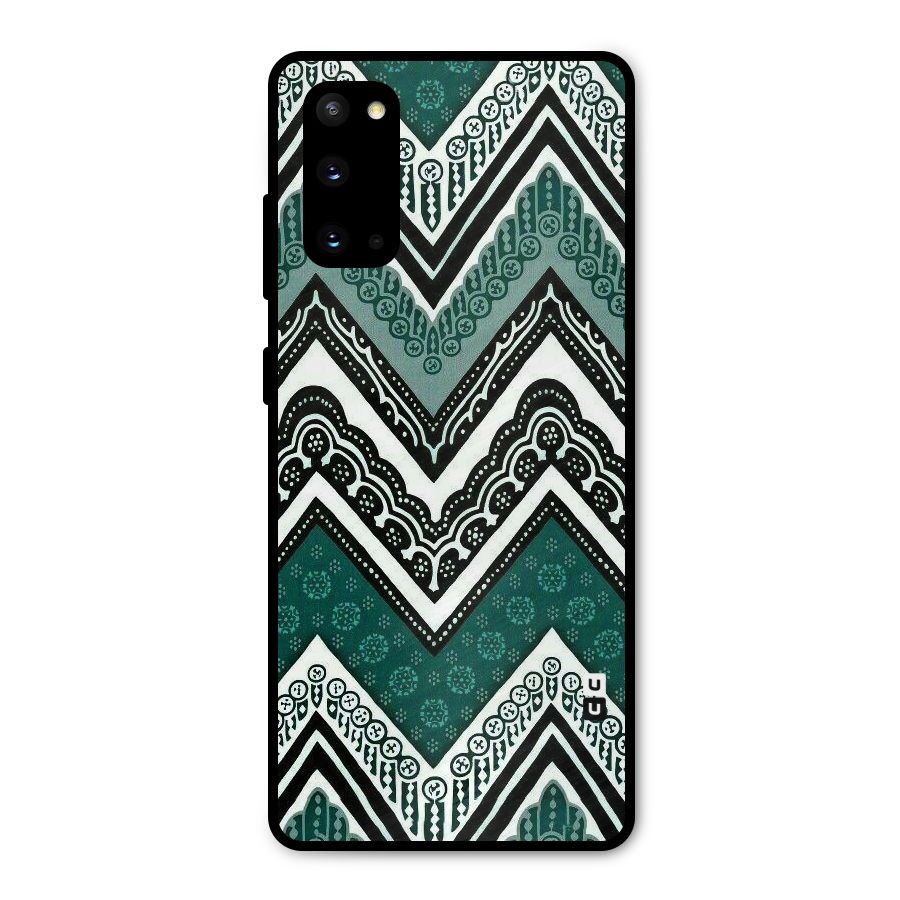 Patterned Chevron Metal Back Case for Galaxy S20