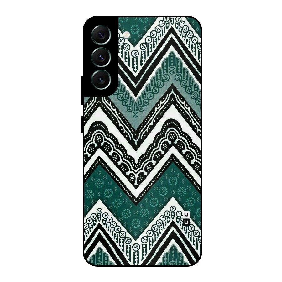 Patterned Chevron Metal Back Case for Galaxy S22 Plus 5G