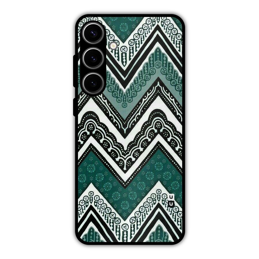 Patterned Chevron Metal Back Case for Galaxy S24 Plus