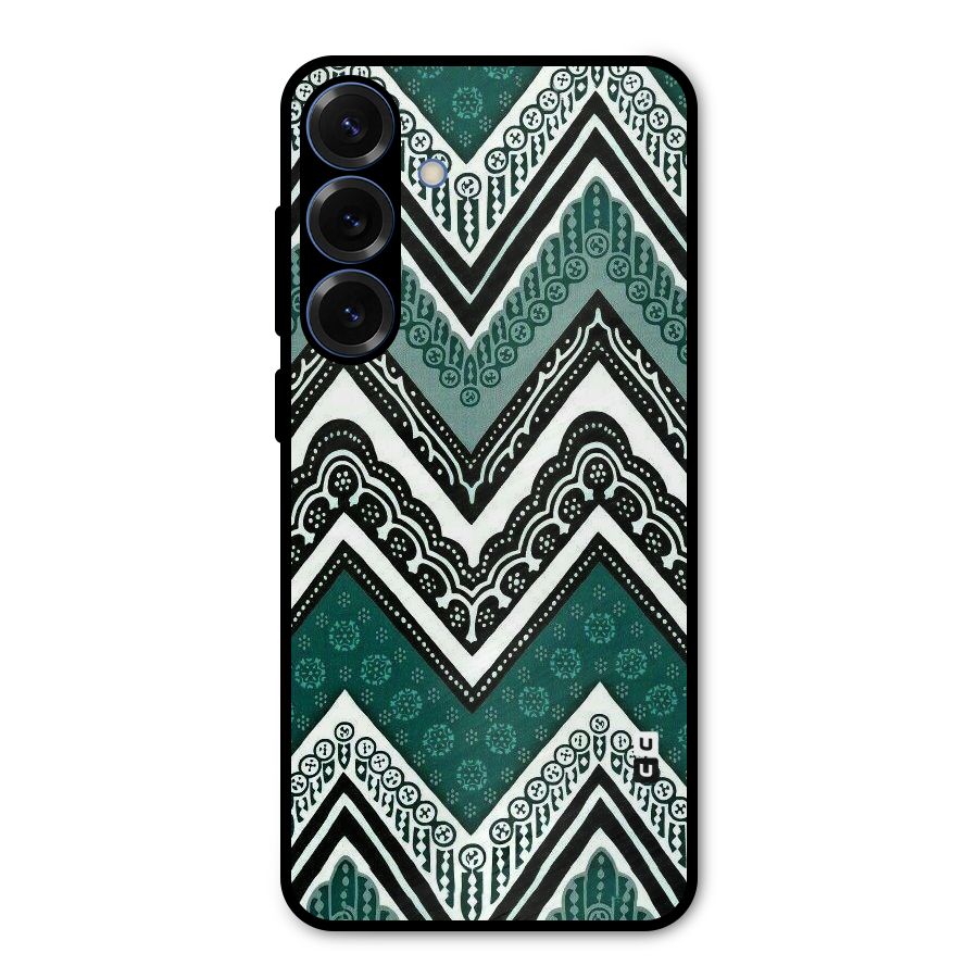 Patterned Chevron Metal Back Case for Galaxy S25 Plus