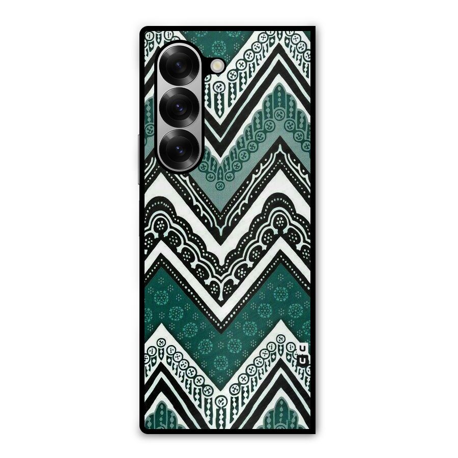 Patterned Chevron Metal Back Case for Galaxy Z Fold6