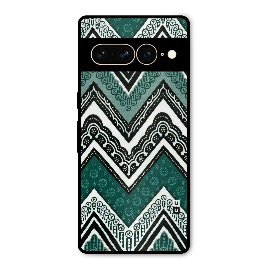 Patterned Chevron Metal Back Case for Google Pixel 7 Pro