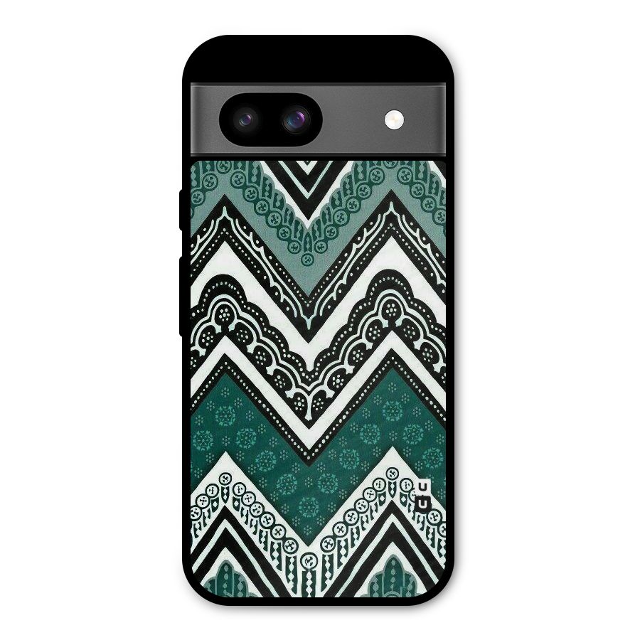 Patterned Chevron Metal Back Case for Google Pixel 8a
