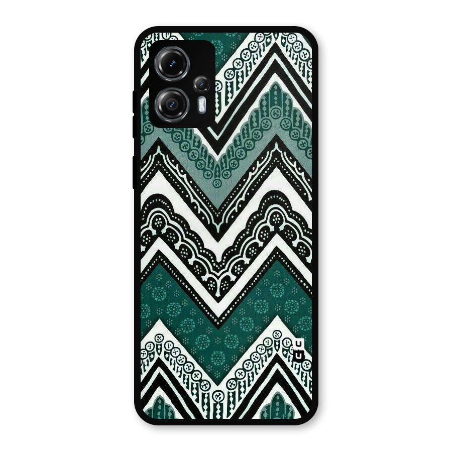Patterned Chevron Metal Back Case for Moto G13