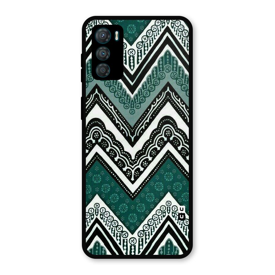 Patterned Chevron Metal Back Case for Moto G42