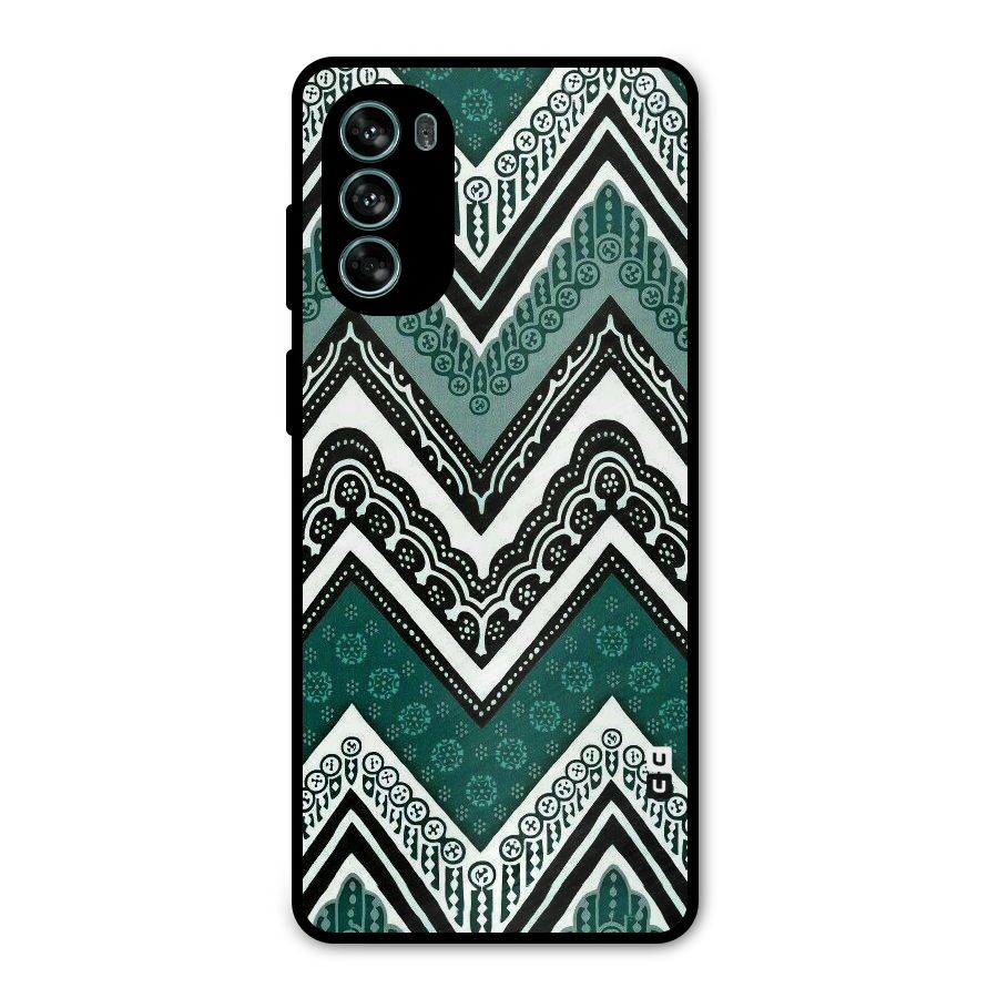 Patterned Chevron Metal Back Case for Moto G62