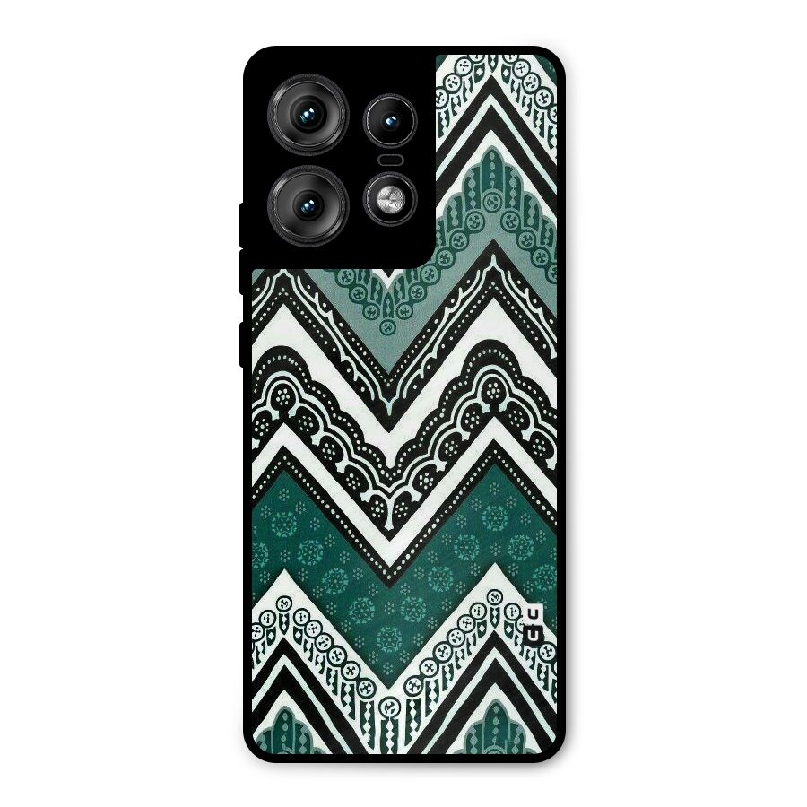 Patterned Chevron Metal Back Case for Motorola Edge 50 Pro