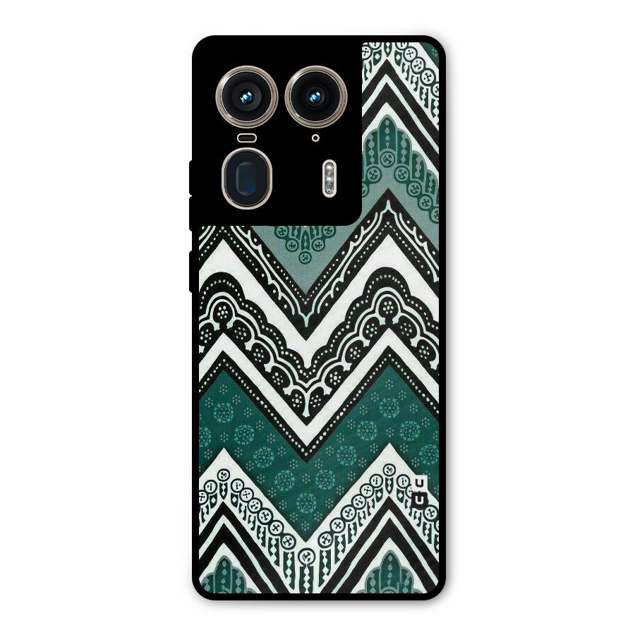 Patterned Chevron Metal Back Case for Motorola Edge 50 Ultra