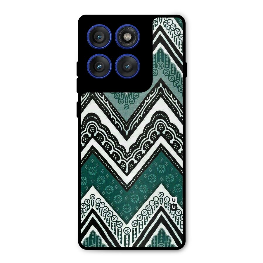 Patterned Chevron Metal Back Case for Motorola Edge 60 Pro