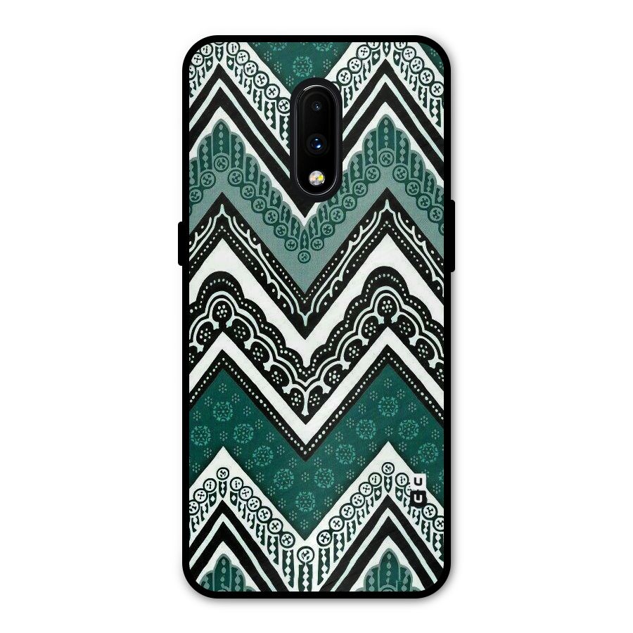 Patterned Chevron Metal Back Case for OnePlus 7