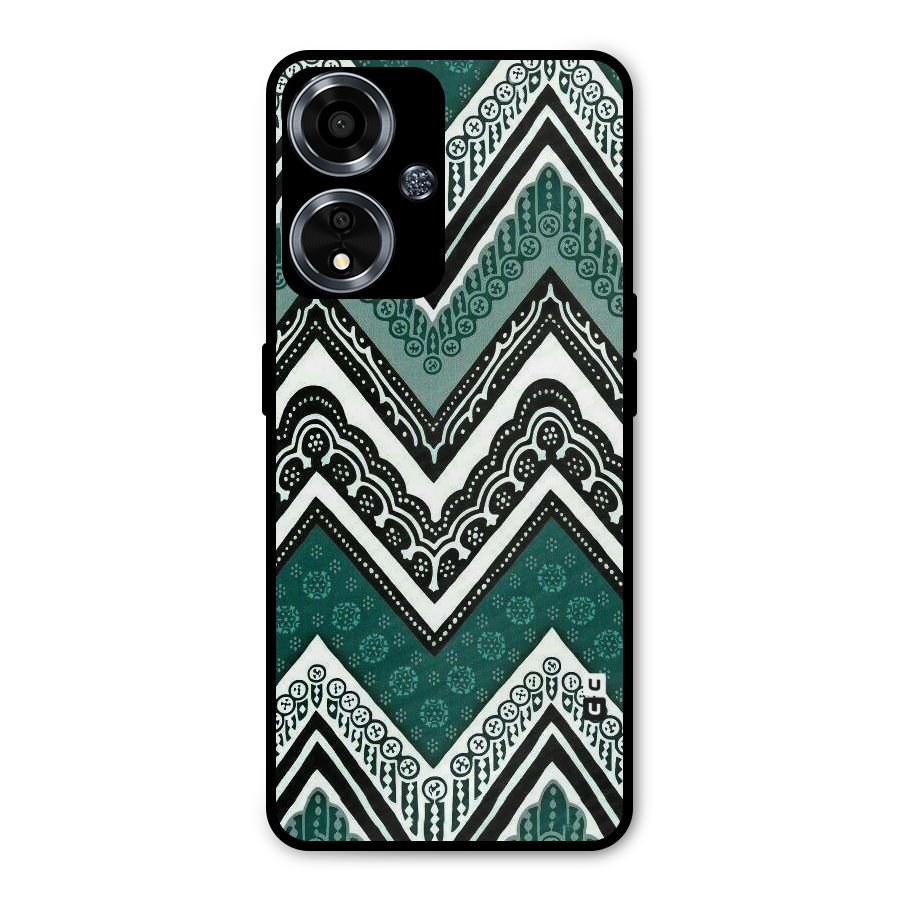 Patterned Chevron Metal Back Case for Oppo A59