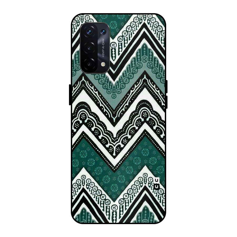 Patterned Chevron Metal Back Case for Oppo A74 5G